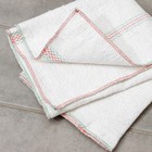 Тряпка для мытья пола Доляна, вискоза-ХПП, с оверлоком, 50×80 см, плотность 220 г/м², белая - Фото 2