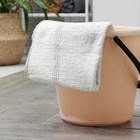 Тряпка для мытья пола Доляна, с отверстием для швабры, вискоза-ХПП, с оверлоком, 50×80 см, плотность 220 г/м², белая - Фото 1