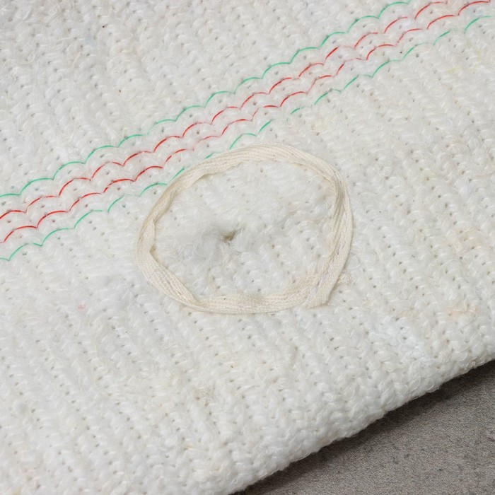 Тряпка для мытья пола Доляна, с отверстием для швабры, вискоза-ХПП, с оверлоком, 50×80 см, плотность 220 г/м, цвет белый - фото 1906019918