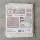 Тряпка для мытья пола Доляна, с отверстием для швабры, вискоза-ХПП, с оверлоком, 50×80 см, плотность 220 г/м², белая - Фото 5