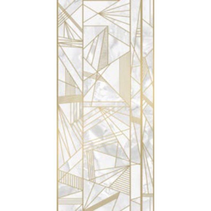 Стеновая панель ПВХ «Наттерер», 2600×250 мм, цвет белый мрамор/золотой - Фото 1
