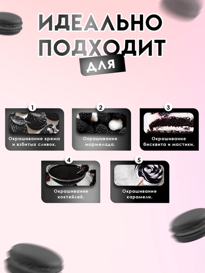 Пищевой краситель Top decor гелевый «чёрный», 100 г