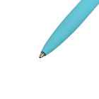 Ручка шариковая автоматическая San Remo 1.0 мм, металлический голубой корпус, синий стержень, в тубусе - Фото 3