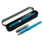 Ручка шариковая, 0.5 мм, Bruno Visconti MONACO, стержень синий, корпус бирюзовый, в металлическом футляре - фото 9808103