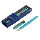 Ручка шариковая, 0.5 мм, Bruno Visconti MONACO, стержень синий, корпус небесно-голубой, в футляре - фото 9808166