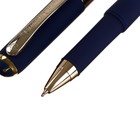 Ручка шариковая, 0.5 мм, Bruno Visconti MONACO, стержень синий, корпус тёмно-синий, в футляре - Фото 4