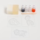 Мыло своими руками. Набор для творчества и гравюра «Дружные зверята» - фото 24573394