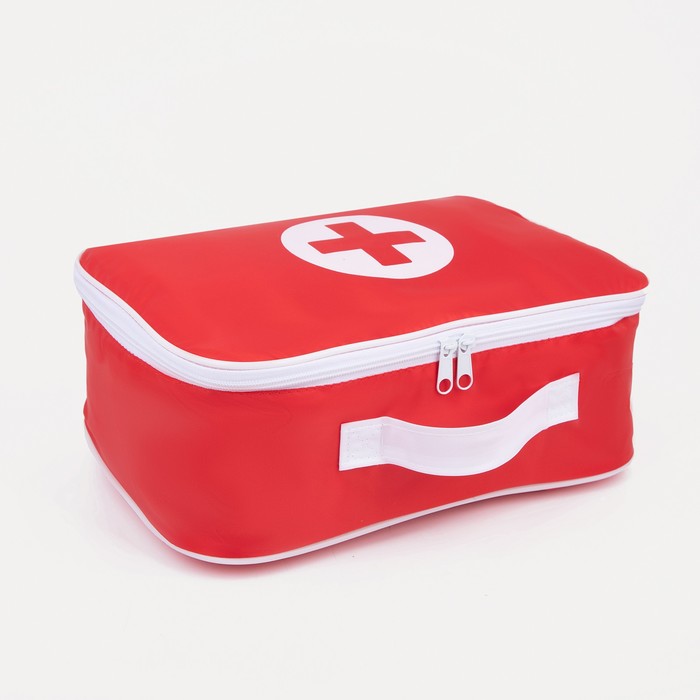 

Косметичка на молнии, цвет красный