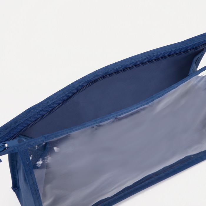 Косметичка на молнии, цвет синий 29259