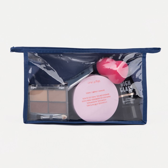 Косметичка на молнии, цвет синий 29259