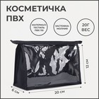 Косметичка на молнии, цвет чёрный 7943306 - фото 9808432