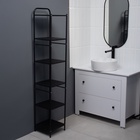 Стеллаж напольный шестиярусный, 29×29×158.5 см, чёрный - Фото 7