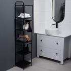 Стеллаж напольный шестиярусный, 29×29×158.5 см, чёрный - Фото 8