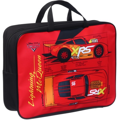 Папка с ручками текстильная А4, 35×27×10 см, «Тачки»