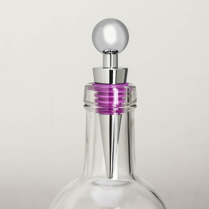 Пробка для бутылки Ice, 9 см, цвет фиолетовый - фото 1906020042