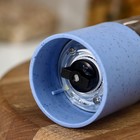 Мельница для специй Soft bamboo, керамический механизм, цвет синий - фото 25930567