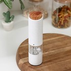 Мельница для специй Magistro Soft bamboo, керамический механизм, цвет белый - Фото 2