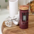 Мельница для специй Magistro Soft bamboo, керамический механизм, цвет белый - Фото 3