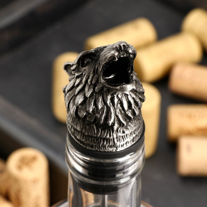 Гейзер для вина «Волк», 9 см - фото 1883925778