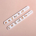 Пилка для ногтей «Корги», прямая, 180/240 грит, 18 см - Фото 2