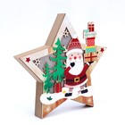 Новогодний декор с подсветкой «Дед Мороз с подарками» 16,5 × 2,5 × 16,5 см - фото 9584794