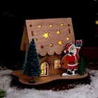 Новогодний декор с подсветкой «Дом со звёздами» 15,5 × 11 × 12 см - Фото 4