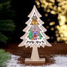 Новогодний декор с подсветкой «Ёлка и щелкунчик» 13 × 4,5 × 22 см - фото 10297516