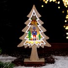Новогодний декор с подсветкой «Ёлка и щелкунчик» 13 × 4,5 × 22 см - фото 6628336
