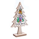 Новогодний декор с подсветкой «Ёлка и щелкунчик» 13 × 4,5 × 22 см - фото 10297519
