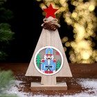 Новогодний декор с подсветкой «Ёлка со звездой и щелкунчик» 11 × 4,5 × 20 см - Фото 1