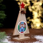 Новогодний декор с подсветкой «Ёлка со звездой и щелкунчик» 11 × 4,5 × 20 см - фото 6628341
