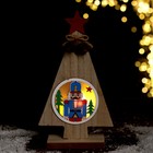 Новогодний декор с подсветкой «Ёлка со звездой и щелкунчик» 11 × 4,5 × 20 см - фото 6628342