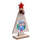 Новогодний декор с подсветкой «Ёлка со звездой и щелкунчик» 11 × 4,5 × 20 см - фото 6628343