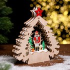 Новогодний декор с подсветкой «Щелкунчик и ёлка» 16,5 × 4,5 × 19 см - Фото 2