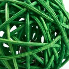 Набор из 2 плетёных шариков из лозы с бубенчиком, 5 см, белый/зеленый - фото 7152644