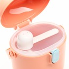 Контейнер для хранения детского питания 450 мл., с ложкой, цвет персиковый - Фото 4