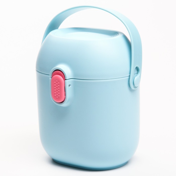 Контейнер для хранения детского питания 450 мл., с ложкой, цвет голубой - Фото 1