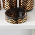 Набор аксессуаров для ванной комнаты «Золотой бум», 4 предмета (мыльница, дозатор для мыла, 2 стакана), цвет чёрный - фото 24739892