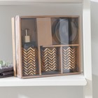 Набор аксессуаров для ванной комнаты «Золотой бум», 4 предмета (мыльница, дозатор для мыла, 2 стакана), цвет чёрный - фото 24739894