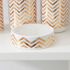 Набор аксессуаров для ванной комнаты «Золотой бум», 4 предмета (мыльница, дозатор для мыла 350 мл, 2 стакана), цвет белый - фото 24739896