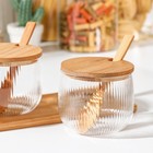 Набор банок стеклянных «Эко. Дафна», 280 мл, 30×9,5 см, с ложками, 3 шт - фото 25415959