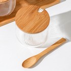 Набор банок стеклянных «Эко. Дафна», 280 мл, 30×9,5 см, с ложками, 3 шт - фото 25415960