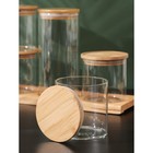 Набор банок стеклянных для сыпучих продуктов с бамбуковой крышкой BellaTenero «Эко», 5 предметов: 4 банки 600 мл, 1 банка 1300 мл - фото 4355057
