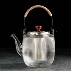 Чайник стеклянный заварочный с металлическим ситом «Мулан», 1 л, - фото 9809065