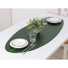 Дорожка для стола «Лист», 106×46 см, цвет зелёный - фото 292175458