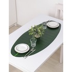 Дорожка для стола «Лист», 106×46 см, цвет зелёный - Фото 3