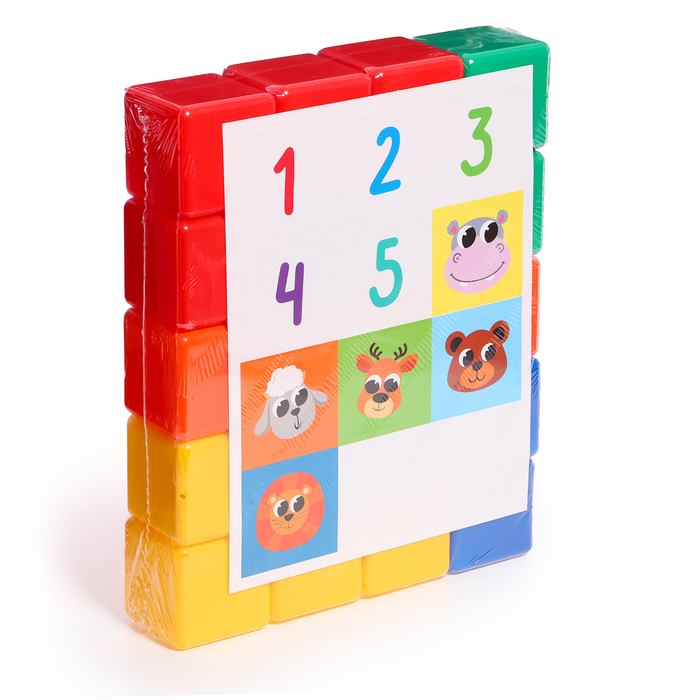 Набор цветных кубиков, 6 × 6 см, 20 штук - фото 1908928952