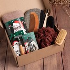 Новогодний подарочный набор Этель "Bad Santa", полотенце 50х90 см и аксессуары - фото 299093532