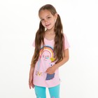 Футболка для девочки, цвет розовый, рост 104 см 9074422