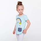 Футболка для девочки, цвет голубой, рост 104 см - фото 33482123